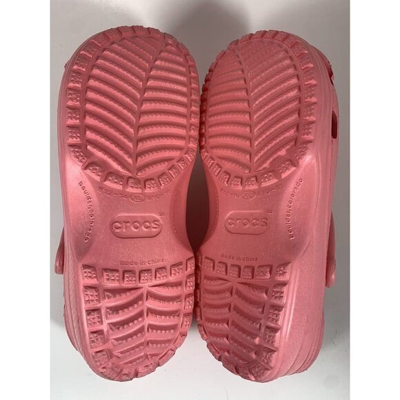 Pink Crocs Comfort Rubber Clogs Water unisex Shoes Women size 12-14 Men 10-11 - Picture 9 of 10